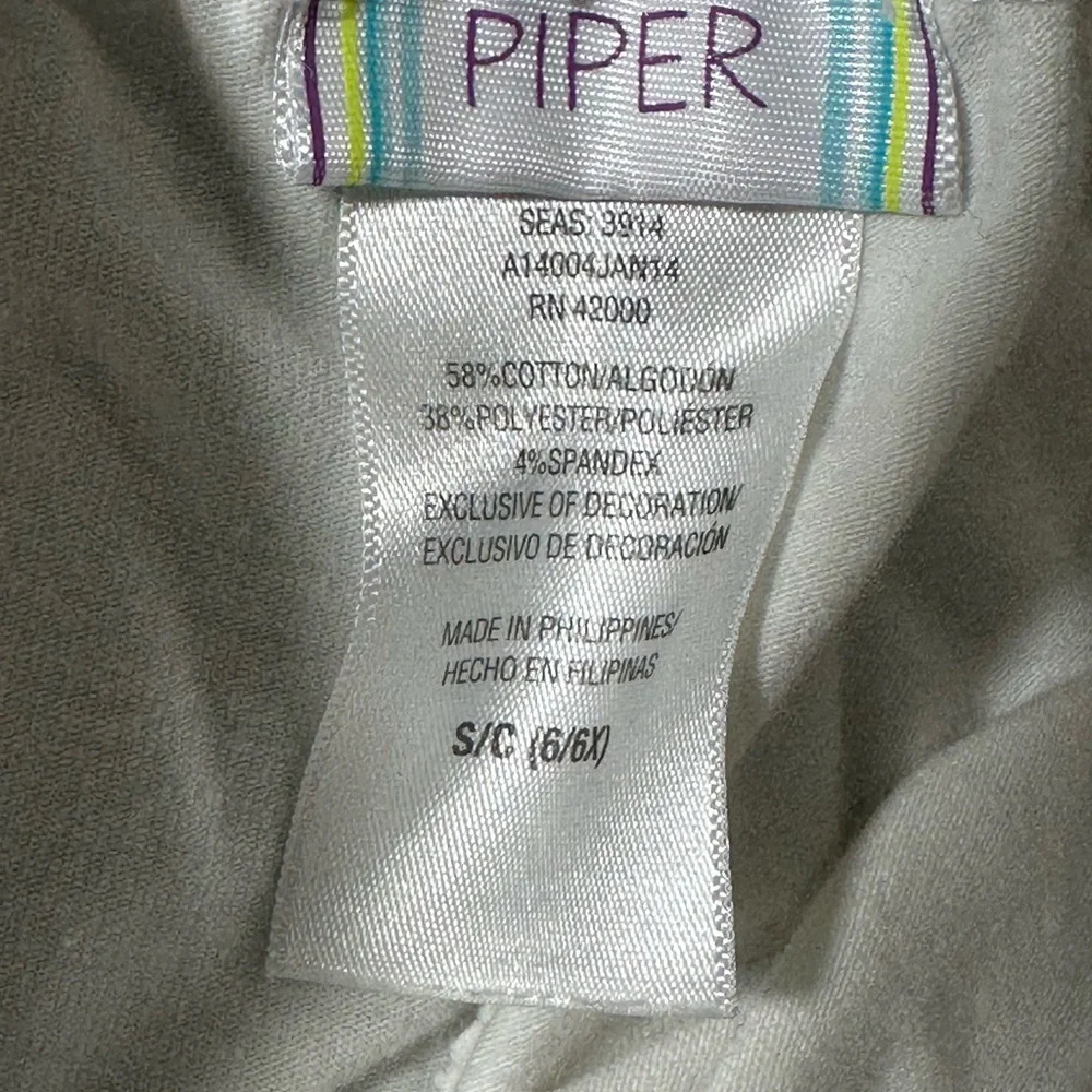 Piper Gap faded glory Kids Capris Trio Pink, Gray, and‎ White child size 6